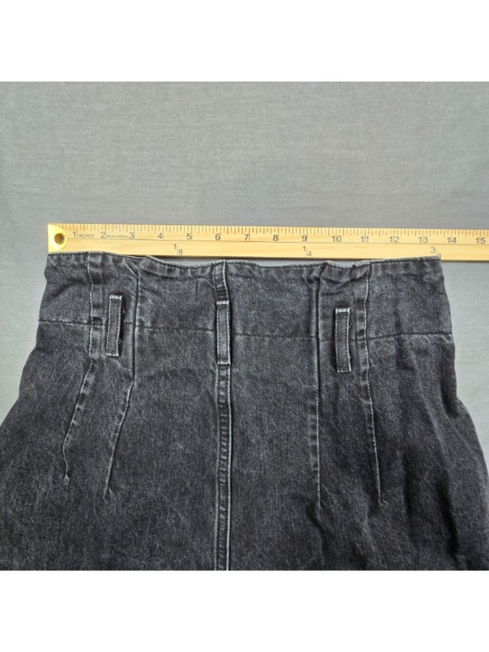 Abercrombie & Fitch Womens 29 A&F Mom Jeans Black Distressed Raw Hem High Waist - Picture 6 of 7